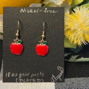 Apple Earrings- Teacher Appreciation Day- Handmade